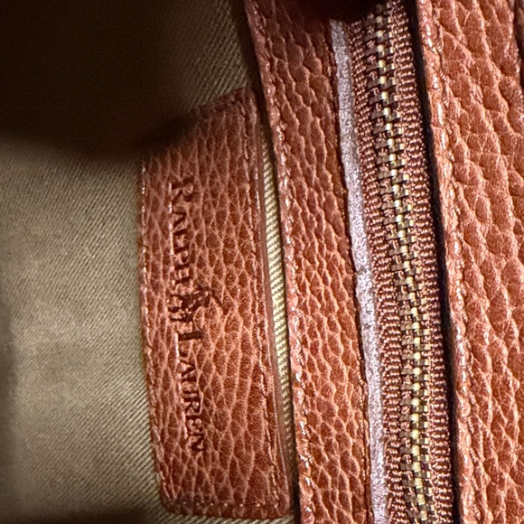 vintage Ralph Lauren 2-Way brown leather tote shoulder bag. - Picture 5 of 9